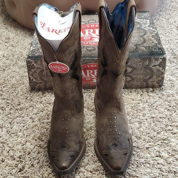 Authentic Laredo Cowgirl Western Country Leather Boots NWT *NO Offers!* - Picture 2 of 16